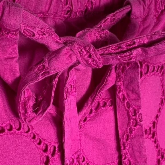 Crown & Ivy Petite PS Pink Eyelet Sundress Sleeveless Cotton Mini Dress - Picture 10 of 13